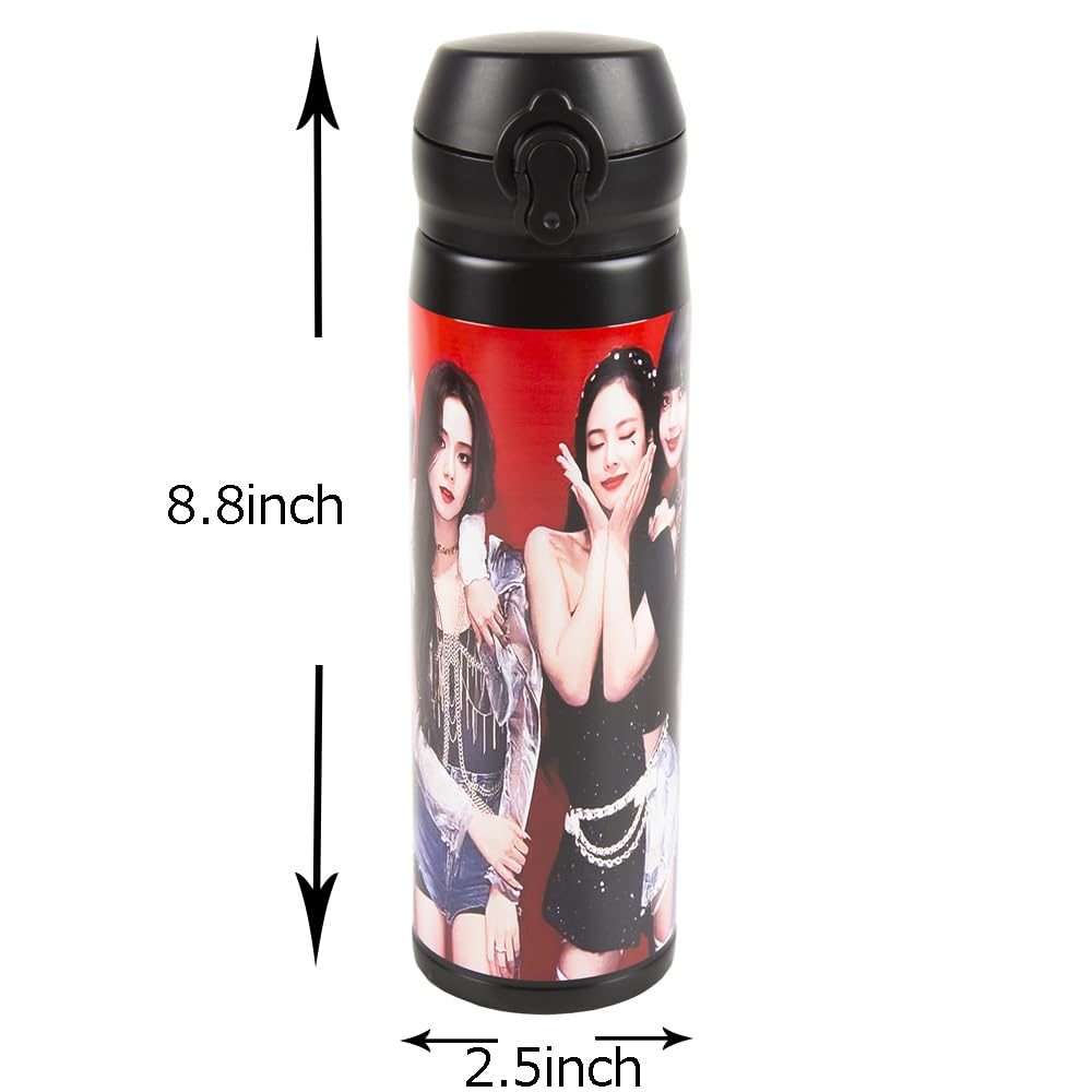 terosmile blackpink Stainless Steel Water Bottle 17oz 500ML Keeps